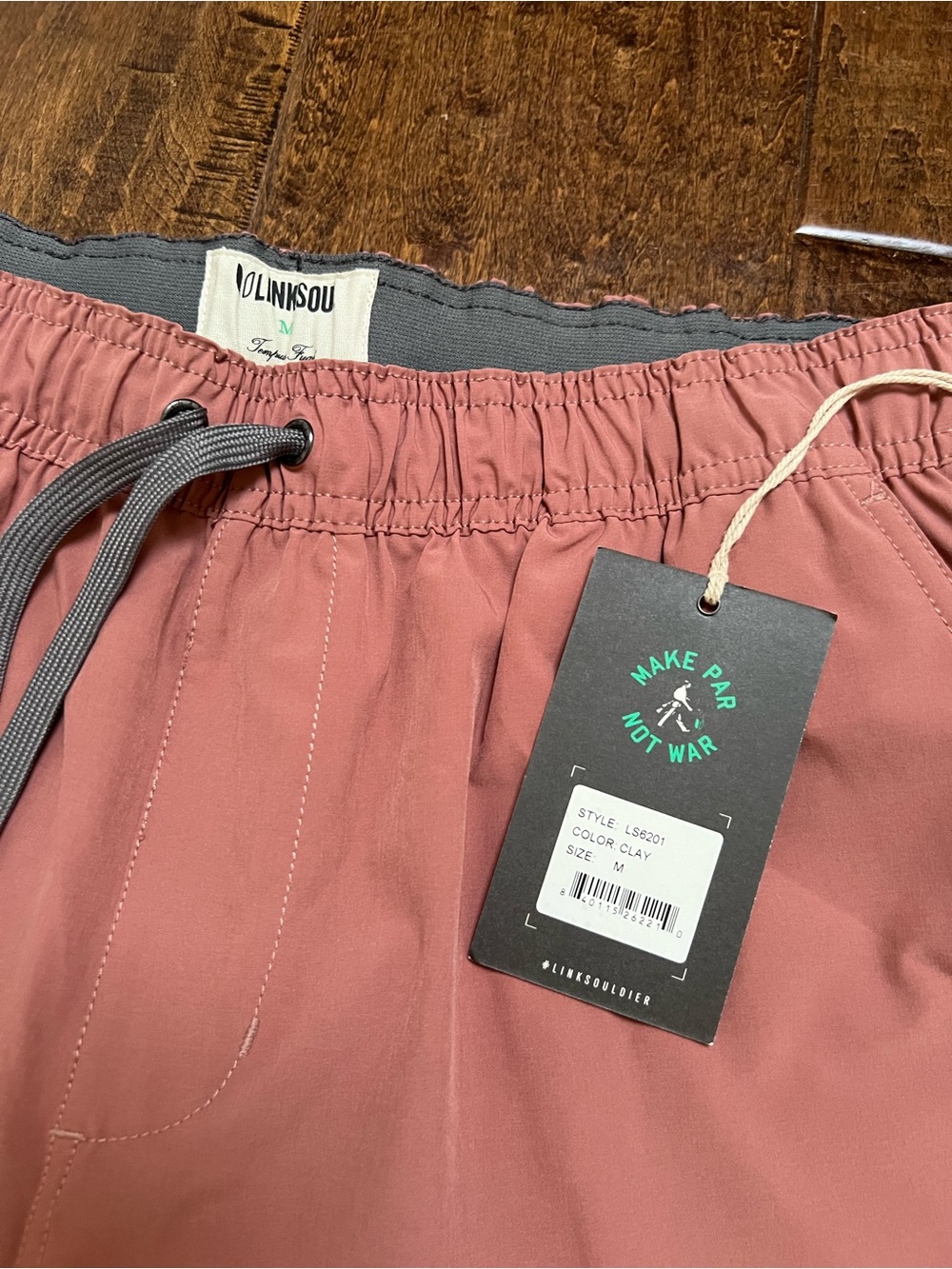 NWT LinkSoul Clay Drawstring Shorts